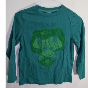 2015 Gymboree Green Long Sleeve Ape Monkey Face Graphic T Shirt BOYS 8 M